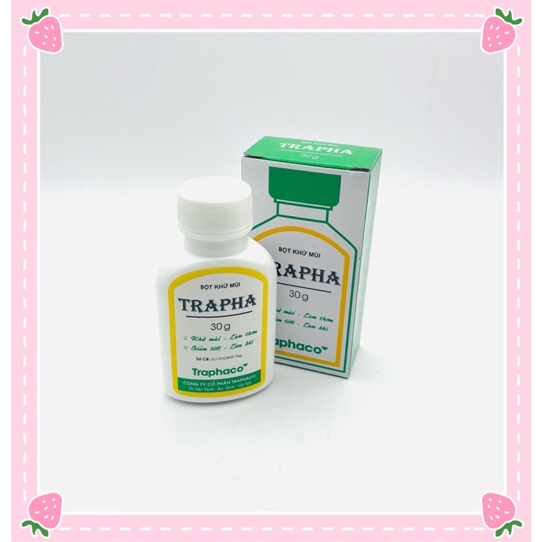 Bột Khử Mùi TRAPHA Khử Mùi Hôi Chân, Khử Mùi Hôi Nách Traphaco Lọ 30g