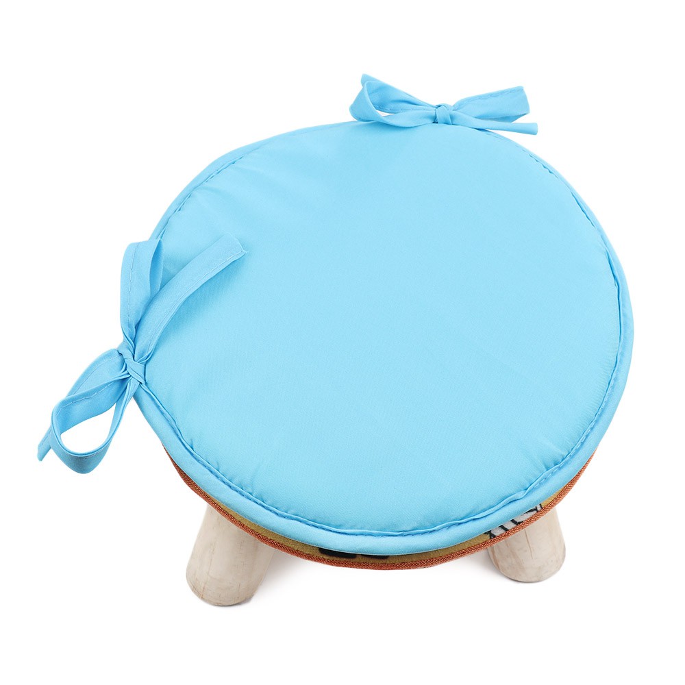 MELODG 30-38cm Chair Pads Solid Color Kitchen Office Dining Seat Cushion Tie-on Removable Outdoor Round Sofa Car/Multicolor