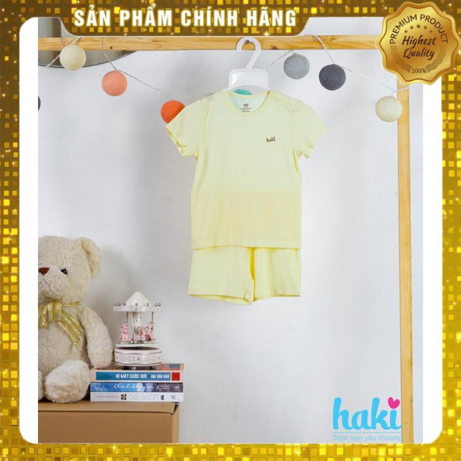 Bộ cộc tay cài vai vải sồi siêu mềm mịn HAKI - Modal BM002 (ảnh thật 100%)