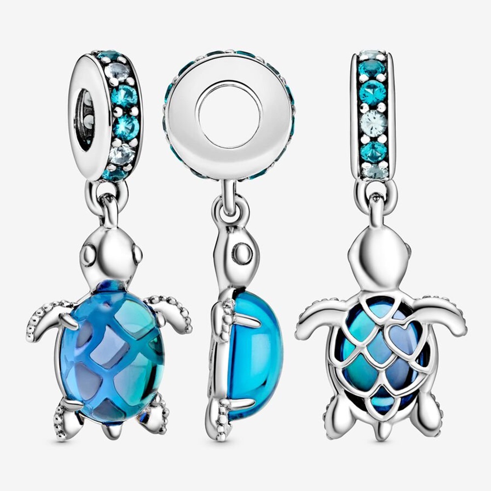 Mặt Dây Chuyền Hình Rùa Biển Mạ Bạc Pandora