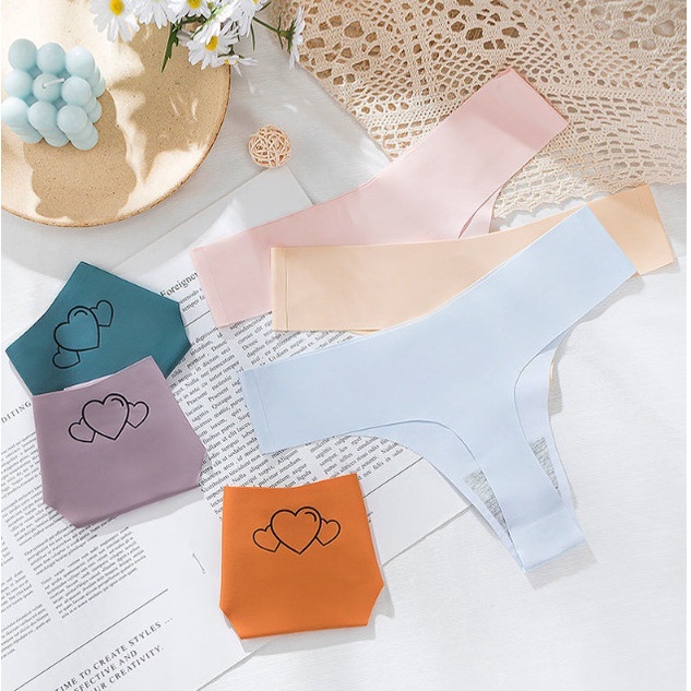 Quần lót nữ lọt khe su đúc không viền cạp ép họa tiết dễ thương đáy quần 100% cotton thoáng khí thấm hút ẩm NORICHIP.