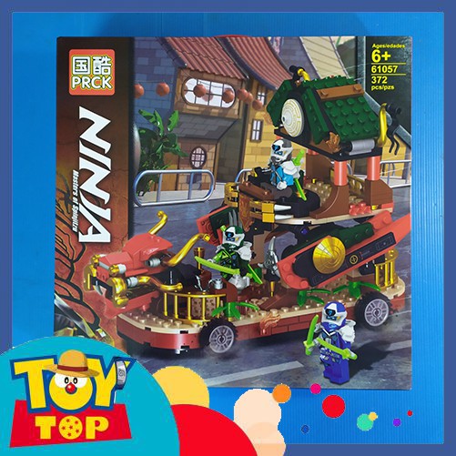 Đồ chơi lắp ráp ninjago siêu xe ô tô đầu rồng chiến hạm tòa thành di động của ninja chiến đấu xếp hình PRCK 61057