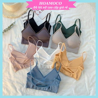 Áo Bra Nữ Chéo Lưng 2 Dây Không Gọng Nâng Ngực Co Giãn - AL03