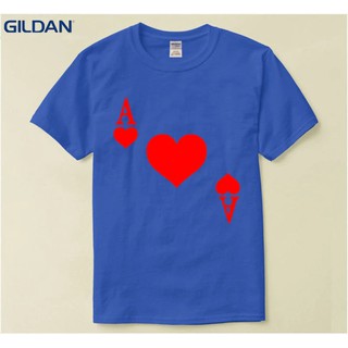 Áo thun cotton xanh họa tiết lá bài Poker độc đáo cho nam