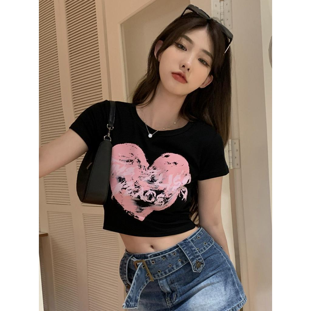 Áo Thun Dáng Ôm In Chữ Love Thời Trang Mùa Hè 53793