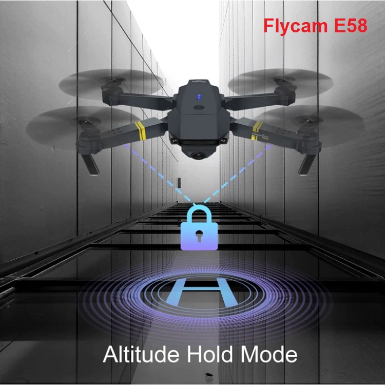 Flycam Mini E58, Chống Rung Quang Học, Siêu Bền Quay Phim Chụp Ảnh 720P, Kết Nối Wifi App Với Điện Thoại