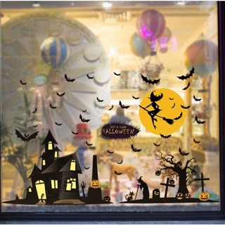 Decal dán tường Halloween - Nhà Ma đáng sợ
