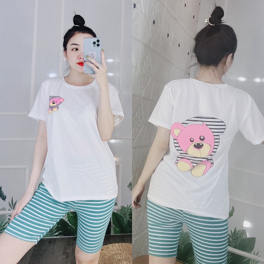 Đồ bộ nữ mặc nhà dễ thương chất vải cotton form rộng bigsize