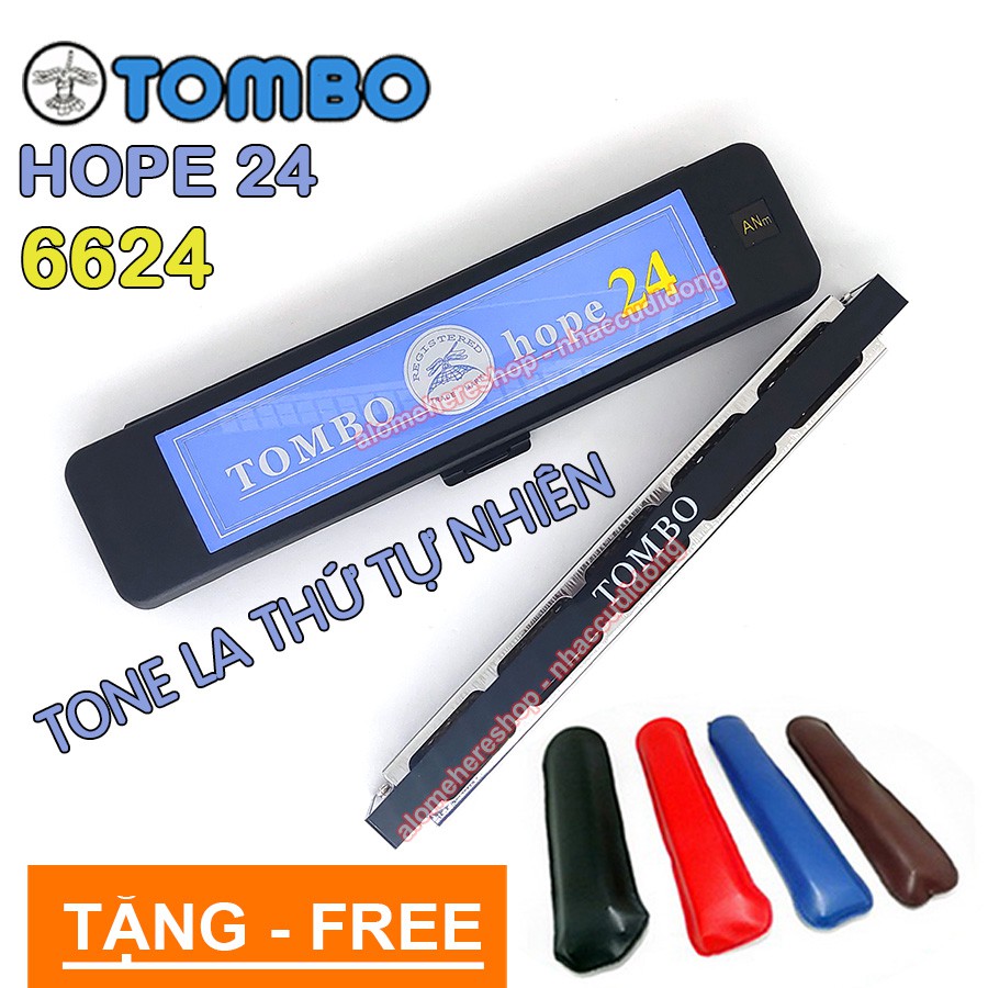 Kèn harmonica tremolo Tombo Hope 24 6624 Key ANm Tone La Thứ Tự Nhiên Có Clip Test Âm