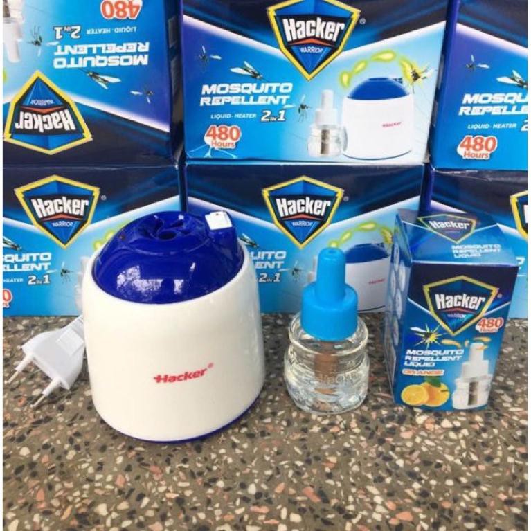 Máy Đuổi Muỗi Xông Tinh Dầu Hacker (Tặng Kèm 1 Lọ Tinh Dầu) (Kho Tiện Ích Min Tít Shop)