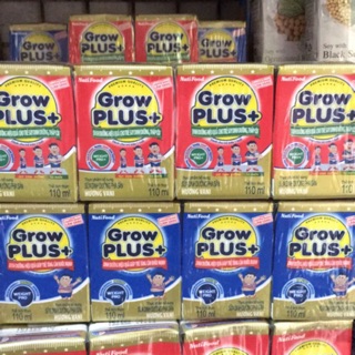 Sữa Bột Pha Sẵn Grow Plus+ Hương Vani Lốc 4 hộpx110ml