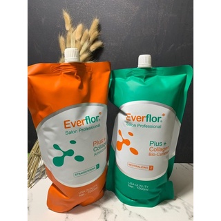 Kem ép duỗi tóc Everflor Collagen Siêu thẳng 1000ml *2