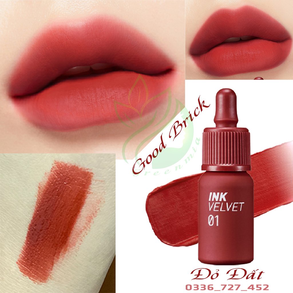 Son Ink Màu 01 Good Brick Đỏ Đất Kem Lì Peripera Ink Velvet Lip Tint Mới Nhất 4g