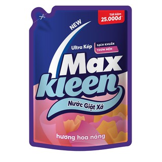 Nước giặt xả Maxkleen hương Hoa nắng sạch khuẩn thơm mềm tiện lợi & tiết kiem 2.4kg - UNZA VIỆT NAM