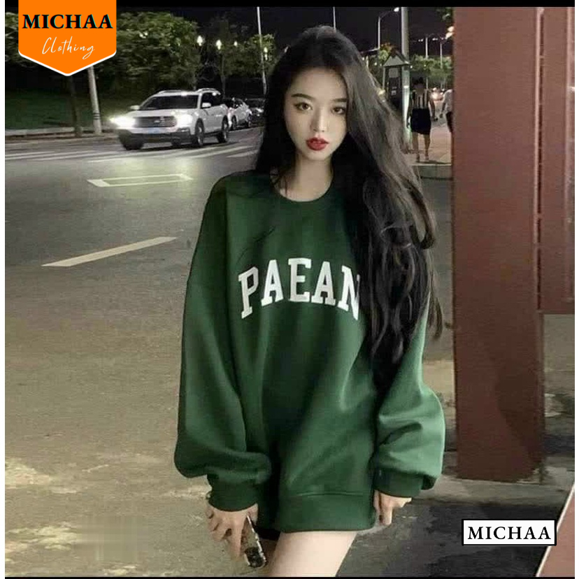 Áo Khoác Nỉ Sweater PAEAN Nam Nữ Ulzzang Unisex Tay Rộng, Áo Form Rộng Thời Trang - MICHAA