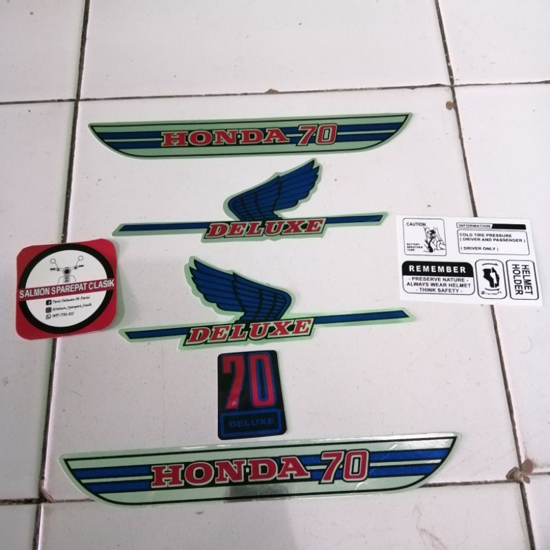 Dải dán bạc xanh Honda c70