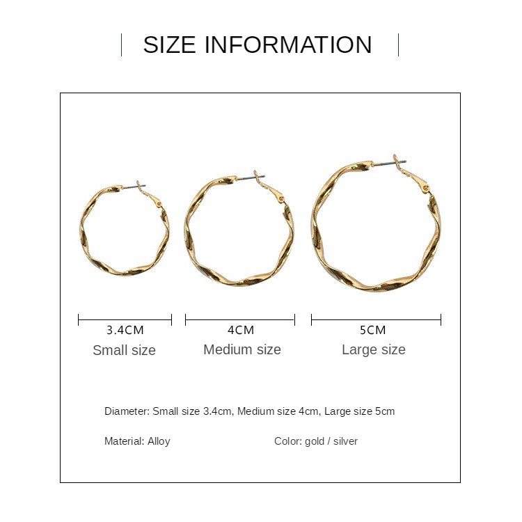 Bông Tai Tròn Đơn Giản Xinh Xắn Theo Phong Cách Hàn Quốc A469