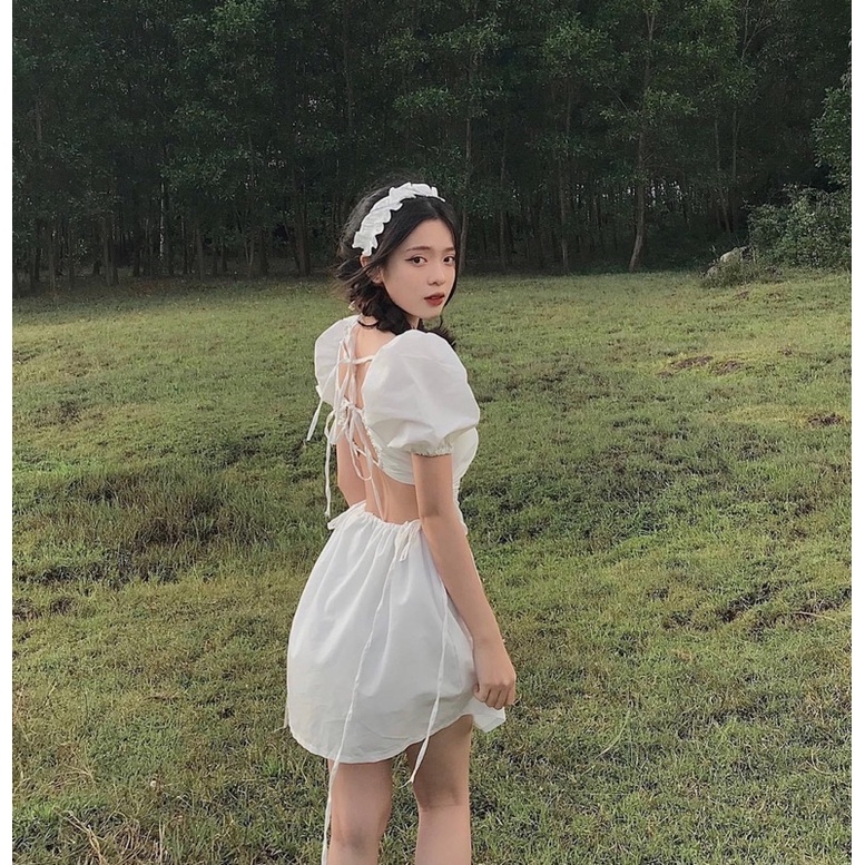 ALLY DRESS ĐẦM TAY BỒNG KHOÉT EO (HÌNH THẬT TRẢI SÀN) | BigBuy360 - bigbuy360.vn