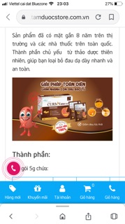 ✅(chính hãng)Cốm dạ dày CURMIN bình vị 30 gói