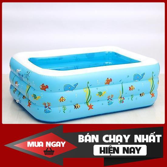 Bể phao bơi 1m8 cho bé (hình chữ nhật) .