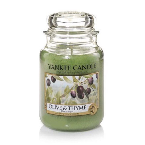 Hũ nến thơm Olive &amp; Thyme Yankee Candle YAN9877 (Size L 623g)