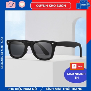 Mắt kính mát Nam Nữ Cao Cấp - Gọng nhựa tròng thủy tinh bản chuẩn chống UV400