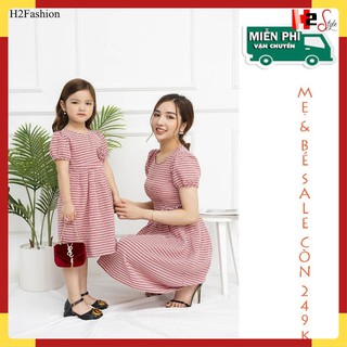 [ SALE MẠNH LUÔN ]Sét đầm đôi mẹ và bé gái -Đầm mẹ bé kẻ caro- đầm mẫu mới nhất nhiều size, váy đôi mẹ và bé-thời trang