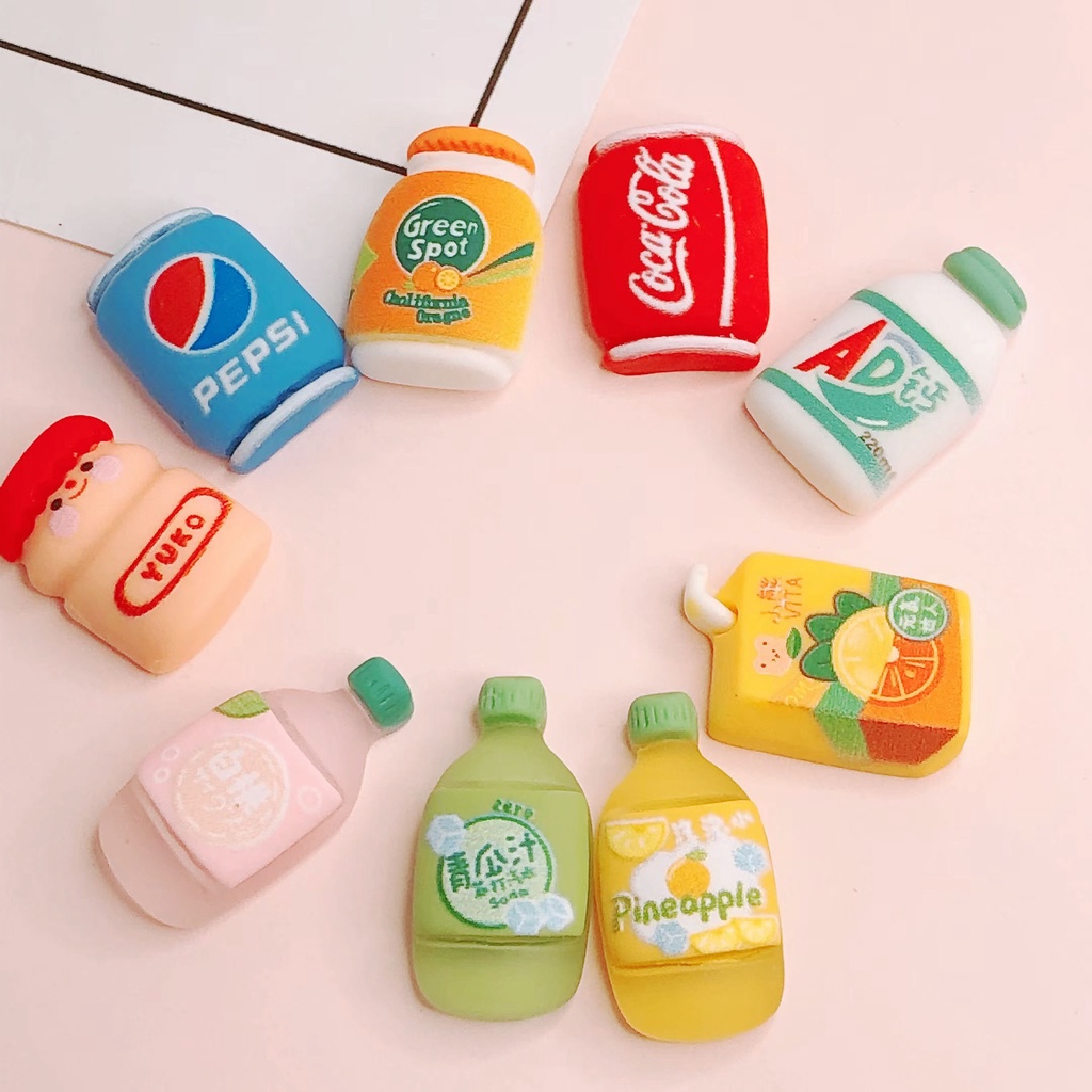 Ghim Trang Trí Giày Trẻ Em Hình Đá Jibbitz Yogurt Cola Croc Jibbits Soda Dễ Thương DIY