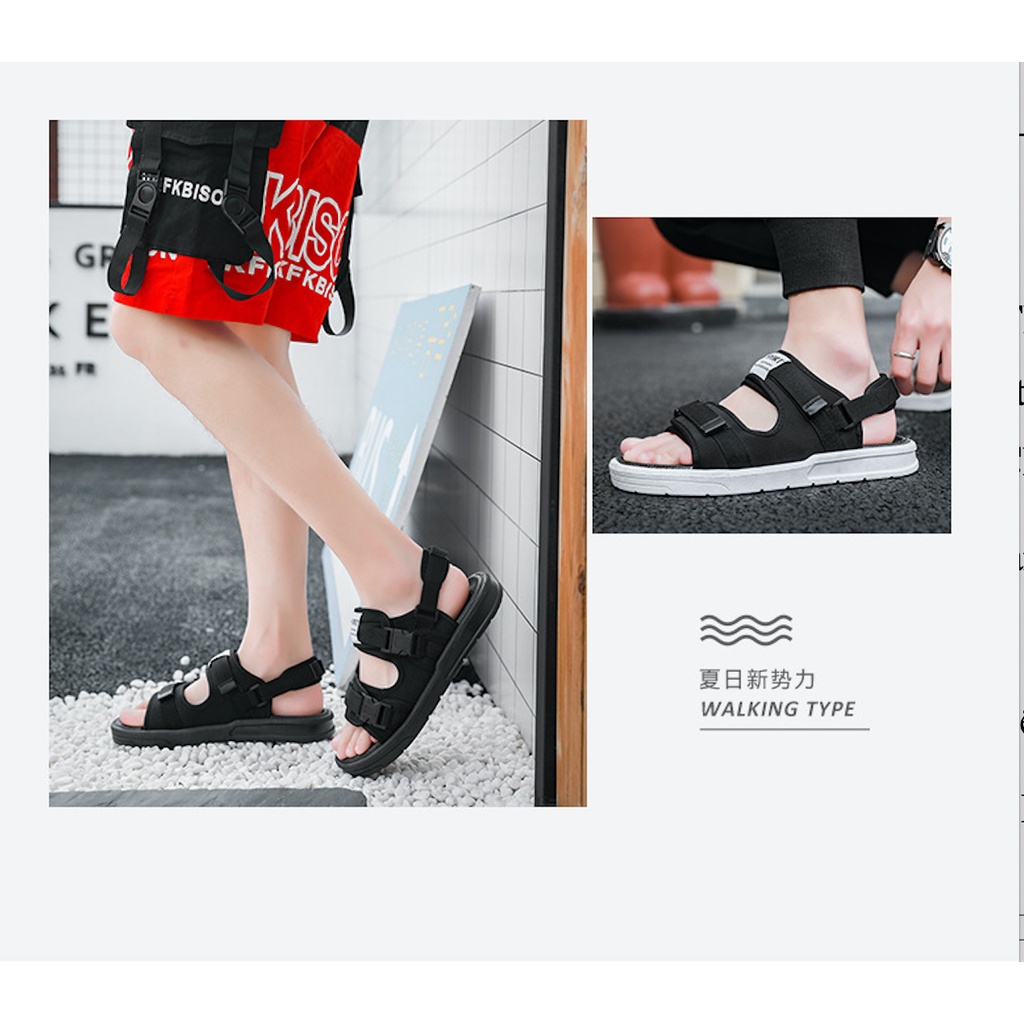 [ LÙI 1 SIZE] Dép quai hậu sandal Sport đế 3cm có 2 quai, quai sau tháo dời đi 2 kiểu cho Học Sinh, Sinh Viên Nam Nữ