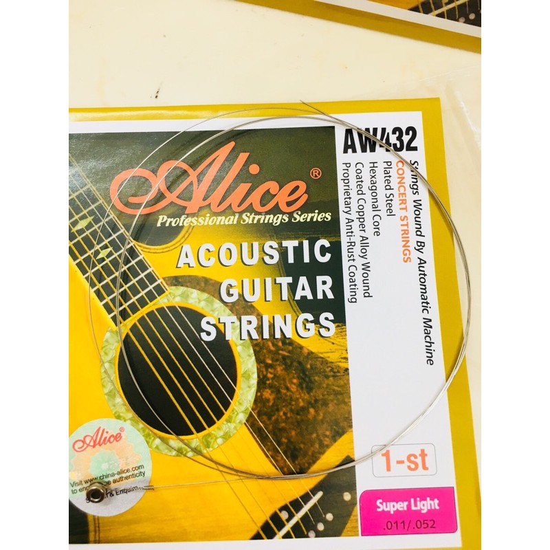 Dây lẻ alice Aw432(011.52)cho đàn acoustic