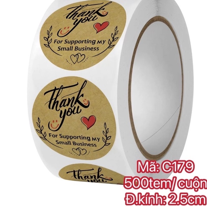 TEM_STICKER-Tem chữ " Thank you" >