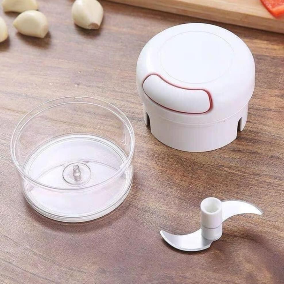 Dụng cụ xay tỏi ớt cầm tay La'Home dây rút, máy xay tỏi ớt bằng tay mini chopper