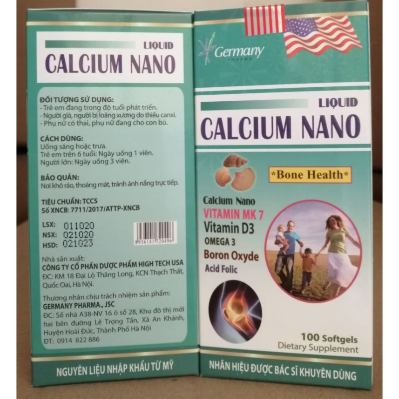 LIQUID CALCIUM NANO Bổ sung canxi giúp xương chắc khoẻ hơn. | BigBuy360 - bigbuy360.vn