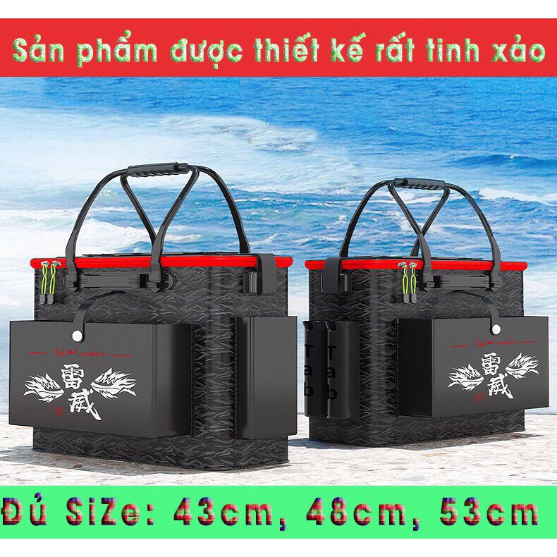 Thùng Đựng Cá Bennuo Đa năng chất liệu EVA chống thấm nước cao cấp , có thể gấp gọn tiện lợi TC-47