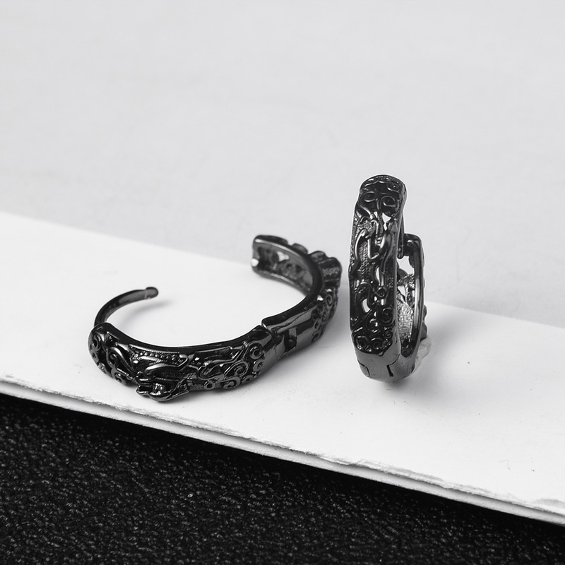 Khuyên Tai Hình Tỳ Hưu Bằng Thép Không Gỉ Phong Cách Punk Hiphop Thời Trang Cho Nam Và Nữ