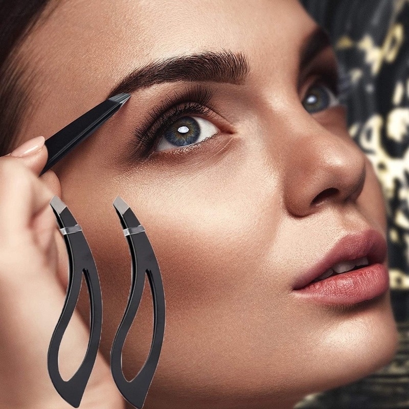 [Hàng mới về] Nhíp tỉa lông mày bằng thép không gỉ màu đen