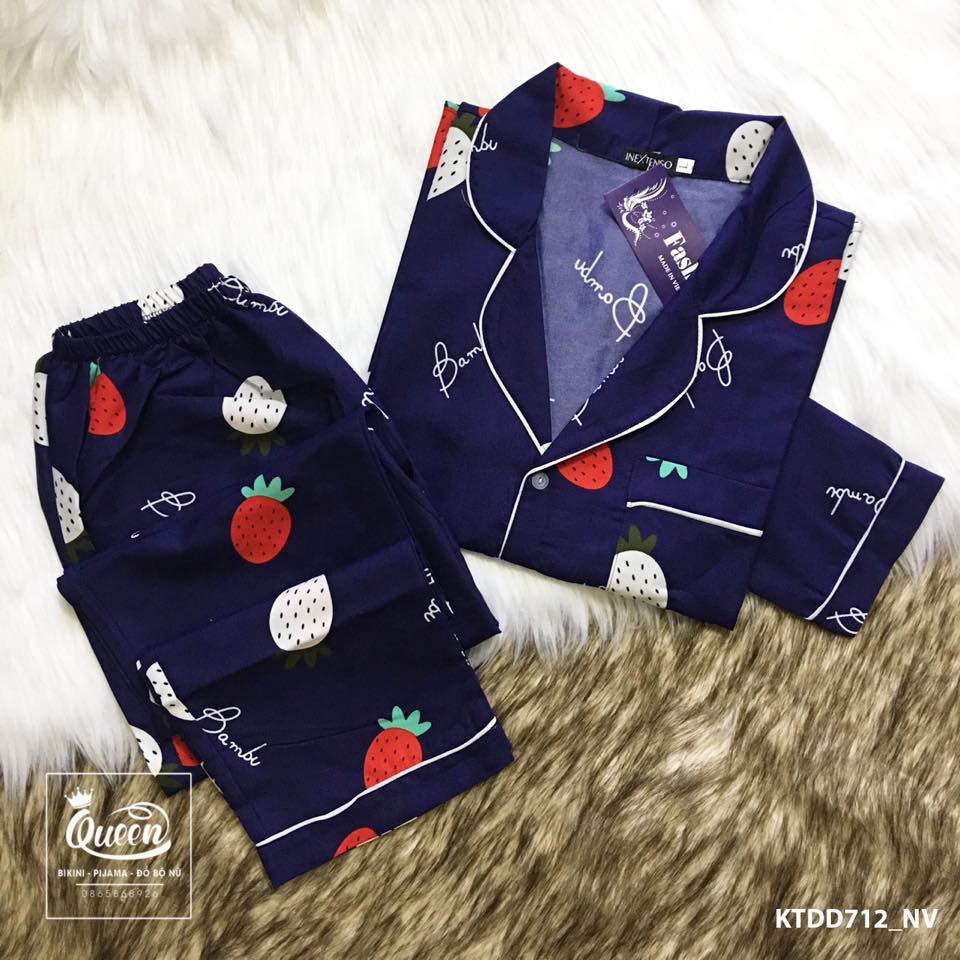 Bộ Đồ Ngủ Pijama Tay Ngắn Quần Dài-Kate Thái Loại 1 | BigBuy360 - bigbuy360.vn