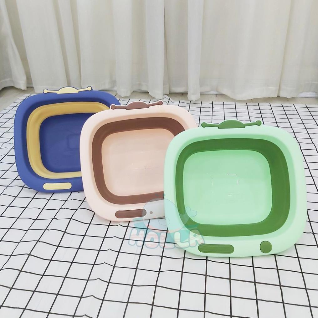 Chậu Rửa Mặt Gấp Gọn Hình Holla Cao Cấp Cho Bé