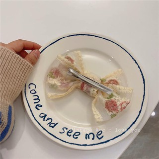 Nơ kẹp tóc, kẹp tóc nơ ren