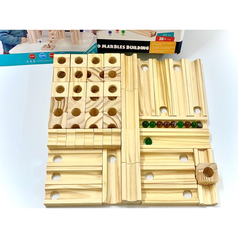 Nhà Bi Gỗ Thông Minh Xếp Hình 60 miếng