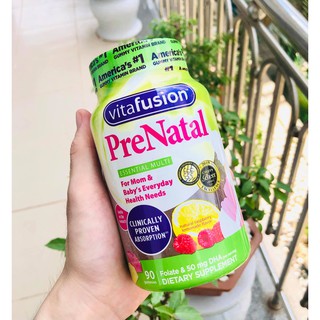 Prenatal Vitafusion 90 viên KẸO BỔ CHO BÀ BẦU, MỸ