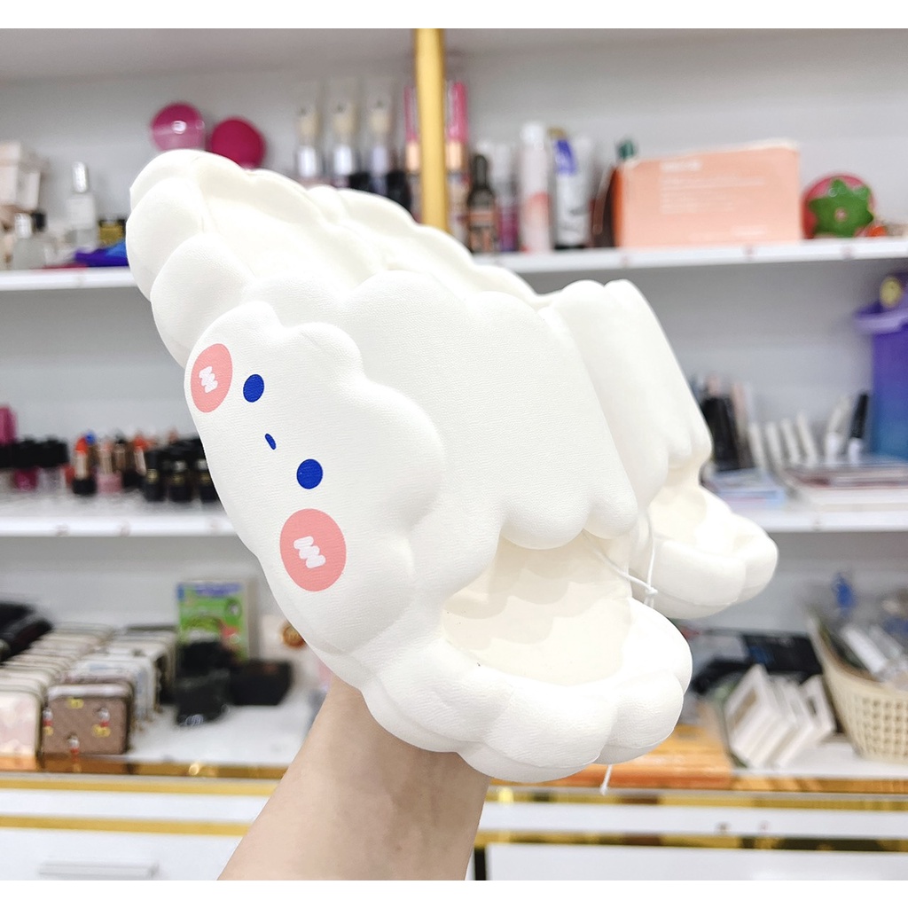 Dép Bánh Mì Vân Đám Mây Đế Cao Độn Đế Mặt Cười Cute Nam Nữ Unisex Nhiều Màu Giá Rẻ
