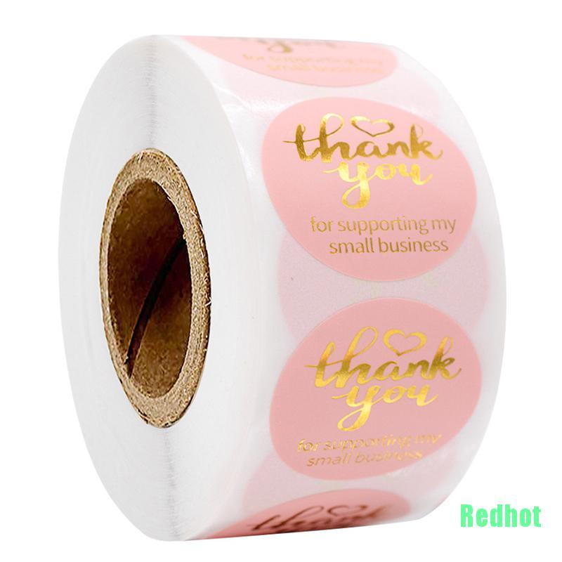 Cuộn 500 miếng dán in chữ Thank You kích cỡ 1inch