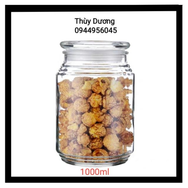  Lọ thủy tinh tròn đựng gia vị 1000ml