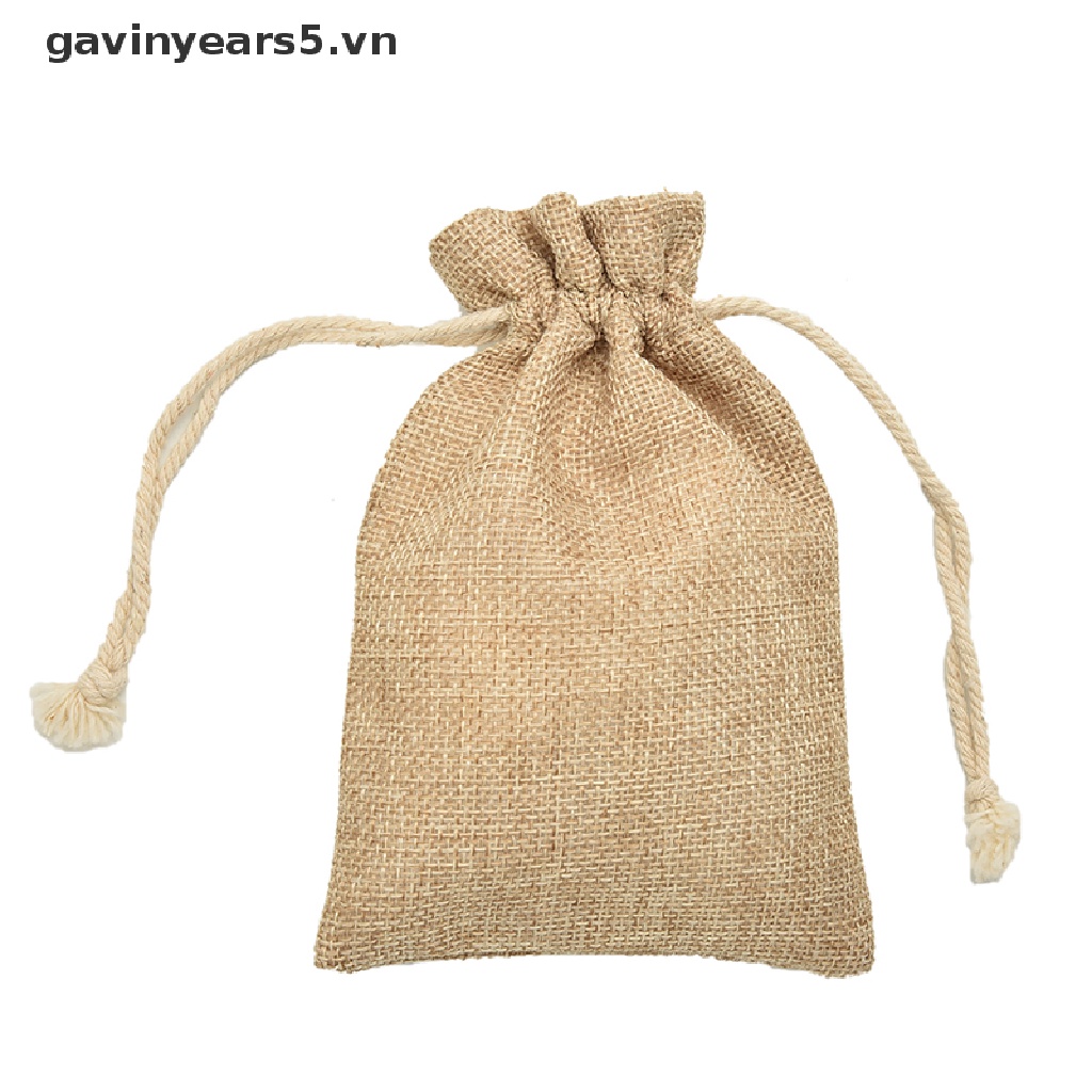 Túi dây rút mini vải bố để đựng quà cưới