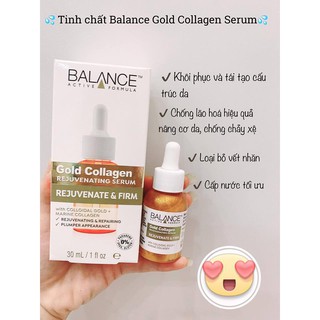 TINH CHẤT TÁO TẠO DA CHỐNG LÃO HOÁ BALANCE GOLD COLLAGEN SERUM 30ml
