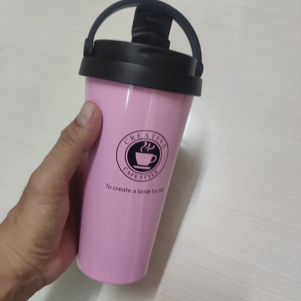 Ly giữ nhiệt Cafe kiểu dáng Hàn Quốc nhỏ gọn sang trọng 500ml | BigBuy360 - bigbuy360.vn