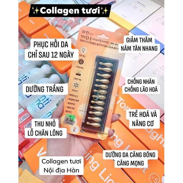 ( Vỉ 12 viên ) Collagen Tươi Đẹp da Multi Vita Ampoule (12 viên x 400mg)