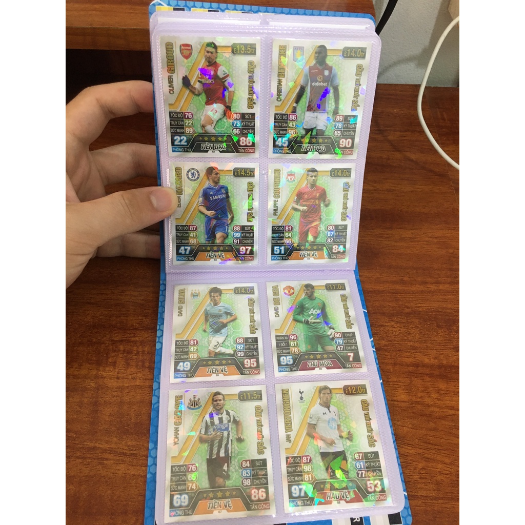 Bộ Sưu Tập 80 Thẻ Cầu Thủ In Album Match Attax 2013-14