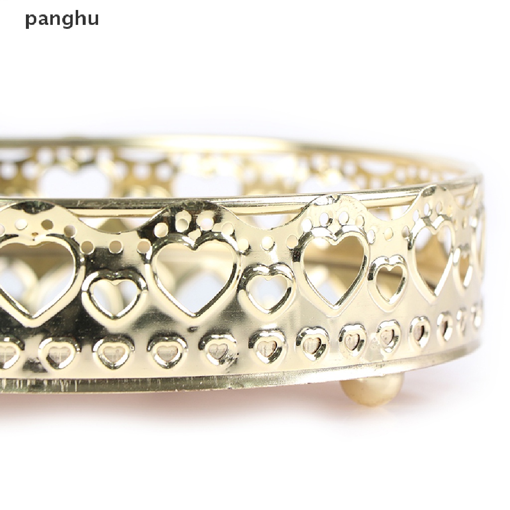 Khay Thủy Tinh Đựng Trang Sức / Mỹ Phẩm Để Bàn Có Gương Tiện Lợi